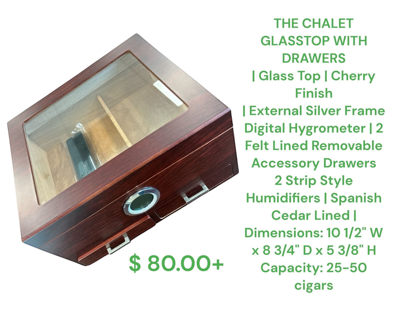 The Chalet Glasstop with Drawers